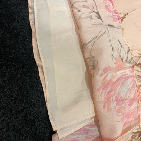 Loft A line lined floral dress with pleated front zip up back - Picture 3 of 4